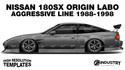 Nissan 180sx Origin Labo Aggressive Line 1988-1998 - Side Car template