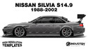 Nissan Silvia S14.9 'James Deane' 1996-2002 - Side Car template | Glossy