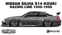 Nissan Silvia S14 Kouki Origin Labo Racing Line 1996-1998 - Side Car template