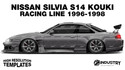 Nissan Silvia S14 Kouki Origin Labo Racing Line 1996-1998 - Side Car template | Glossy