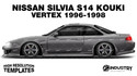 Nissan Silvia S14 Kouki Vertex 1996-1998 - Side Car template | Glossy
