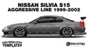 Nissan Silvia S15 Origin Labo Aggressive Line 1999-2002 - Side Car template | Matt