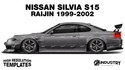 Nissan Silvia S15 Origin Labo Raijin 1999-2002 - Side Car template | Matt