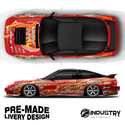 'Inferno Ink' - Pre-made Livery Designs | CM Industry - Orange, Sponsors