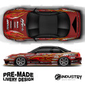 'Electric Mirage' - Pre-made Livery Designs | CM Industry - Red, Sponsors
