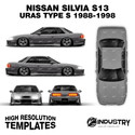 Nissan Silvia S13 Uras Type S 1988-1998 - Full Car template
