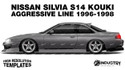 Nissan Silvia S14 Kouki Aggressive Line 1996-1998 - Side Car template | Matt