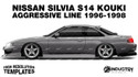 Nissan Silvia S14 Kouki Aggressive Line 1996-1998 - Side Car template | Glossy