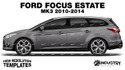 Ford Focus Estate MK3 2010-2014 - Side Car template | Matt