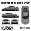Nissan 350z 2002-2009 - Full Car template | Glossy