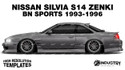 Nissan Silvia S14 Zenki BN Sports V2 1993-1996 - Side Car template
