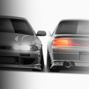 Nissan Silvia S14 Zenki D-Max Type 2 1993-1996 - Full Car template | Front and Rear
