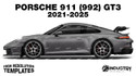 Porsche 911 (992) GT3 2021-2025 - Side Car template | Matt