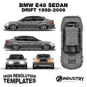 BMW E46 Sedan Drift - Full Car template | Glossy