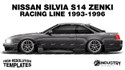 Nissan Silvia S14 Zenki Origin Labo Racing Line 1993-1996 - Side Car template