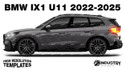 BMW IX1 U11 2022-2025 - Side Car template | Glossy