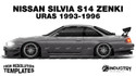 Nissan Silvia S14 Zenki Uras 1993-1996 - Side Car template | Glossy