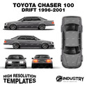 Toyota Chaser 100 Drift 1996-2001 - Full Car template | Glossy