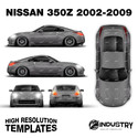 Nissan 350z (no spoiler) 2002-2009 - Full Car template | Matt