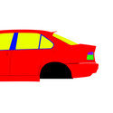 BMW E36 Sedan Drift 1991-1998 - Full Car template | Mask