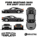 Ford Mustang S650 RTR Drift 2023-2026 - Full Car template | Glossy