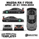 Mazda RX-7 FD3S Spec JD X1 'James Deane' 1992-2002 - Full Car template | Matt