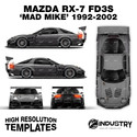 Mazda RX-7 FD3S  'Mad Mike' 1992-2002 - Full Car template | Glossy