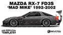 Mazda RX-7 FD3S  'Mad Mike' 1992-2002 - Side Car template | Matt