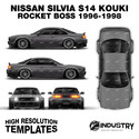 Nissan Silvia S14 Kouki Rocket Boss 1996-1998 - Full Car template | Matt
