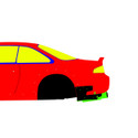 Nissan Silvia S14 Kouki Rocket Boss 1996-1998 - Side Car template | Mask