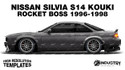 Nissan Silvia S14 Kouki Rocket Boss 1996-1998 - Side Car template | Glossy