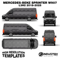 Mercedes-Benz Sprinter W907 L3H2 2018-2025 - Full Car template | Glossy