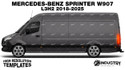 Mercedes-Benz Sprinter W907 L3H2 2018-2025 - Side Car template | Matt