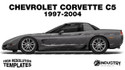 Chevrolet Corvette C5 1997-2004 - Side Car template | Matt