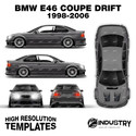 BMW E46 Coupe Drift 1998-2006 - Full Car template | Glossy