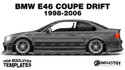 BMW E46 Coupe Drift 1998-2006 - Side Car template