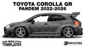 Toyota Corolla GR Pandem 2022-2026 - Side Car template | Matt