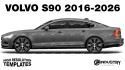Volvo S90 2016-2026 - Side Car template | Matt