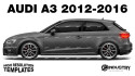 Audi A3 2012-2016 - Side Car template | Matt
