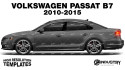 Volkswagen Passat B7 2010-2015 - Side Car template | Matt