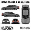 BMW E36 HGK - Full Car template | Matt