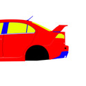 Mitsubishi Lacner Evo 10 2007-2016 - Full Car template | Mask