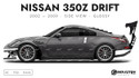 Nissan 350z Drift No Bumper 2002-2009 - Side Car template | Glossy