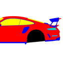 Porsche 911 GT3 RS 991.2 2018-2019 - Full Car template | Mask