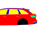Audi S4 Avant 2016-2019 - Side Car template | Mask