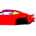 Ford Mustang S650 RTR 2023-2026 - Side Car template | Mask