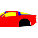 Chevrolet Corvette C6 Drift V2 2005-2013 - Side Car template | Mask