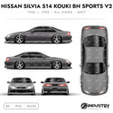 Nissan Silvia S14 Kouki BN Sports V2 1996-1998 - Full Car template | Matt