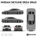 Nissan Skyline ER34 Uras 1998-2001 - Full Car template | Glossy