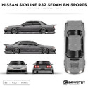 Nissan Skyline R32 Sedan BN Sports 1989-1994 - Full Car template | Matt